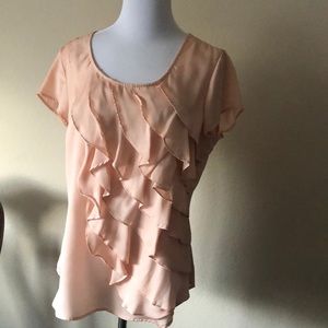 NY&CO Soft pink blouse, ruffles